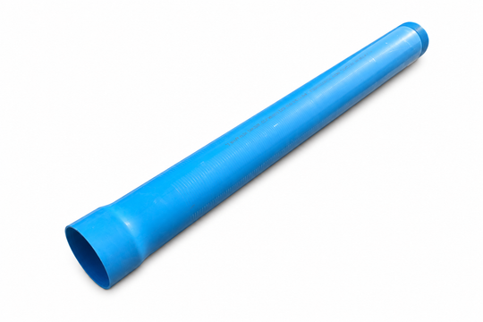 PVC-U Brunnen-Filterrohr mit 0,5 mm Schlitzung und Trapezgewinde-Muffe